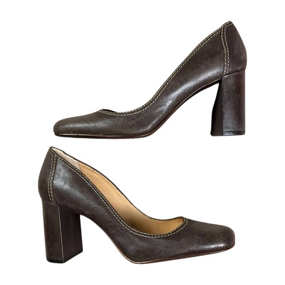 Modern Vintage Shoes - Modern Vintage Distressed Block Heel Y2K 3.5 in Chunky Heel NWOT